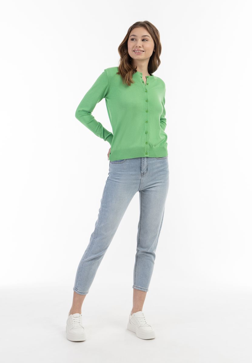 Klassische Strickjacke mit Rundhalsausschnitt