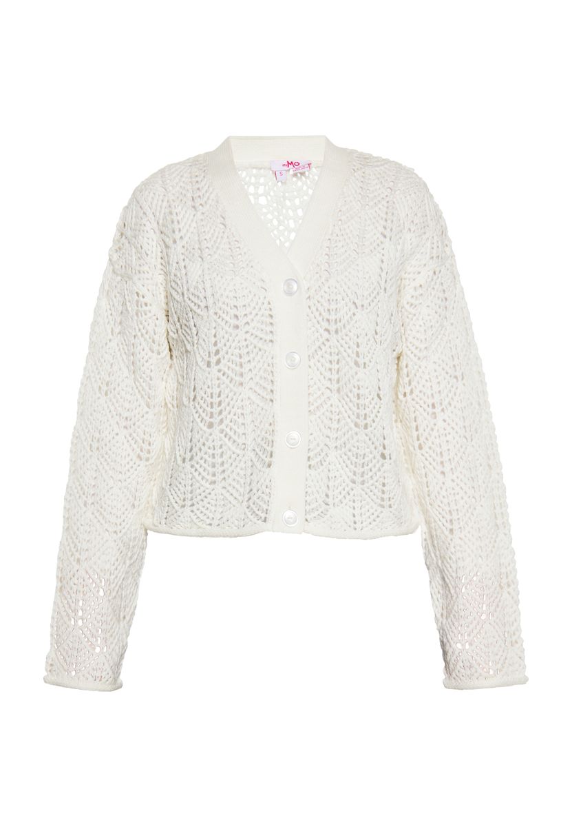 Offene Strickjacke mit Bindedetail
