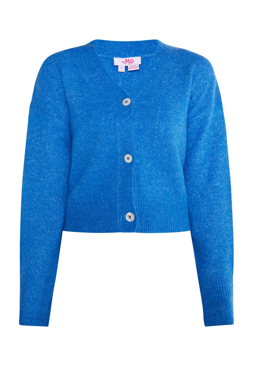 Kurze Strickjacke mit Knöpfen