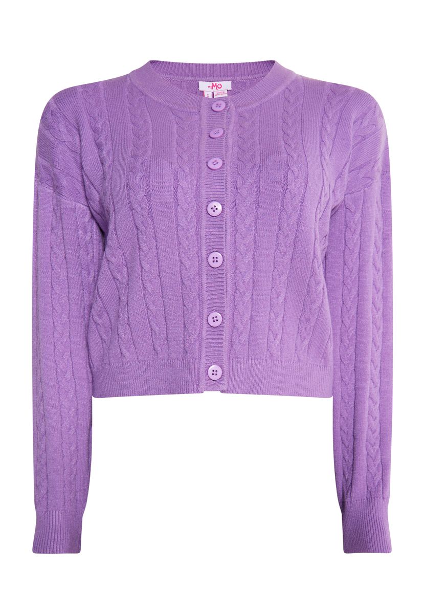 Mymo Strickjacke Damen violett