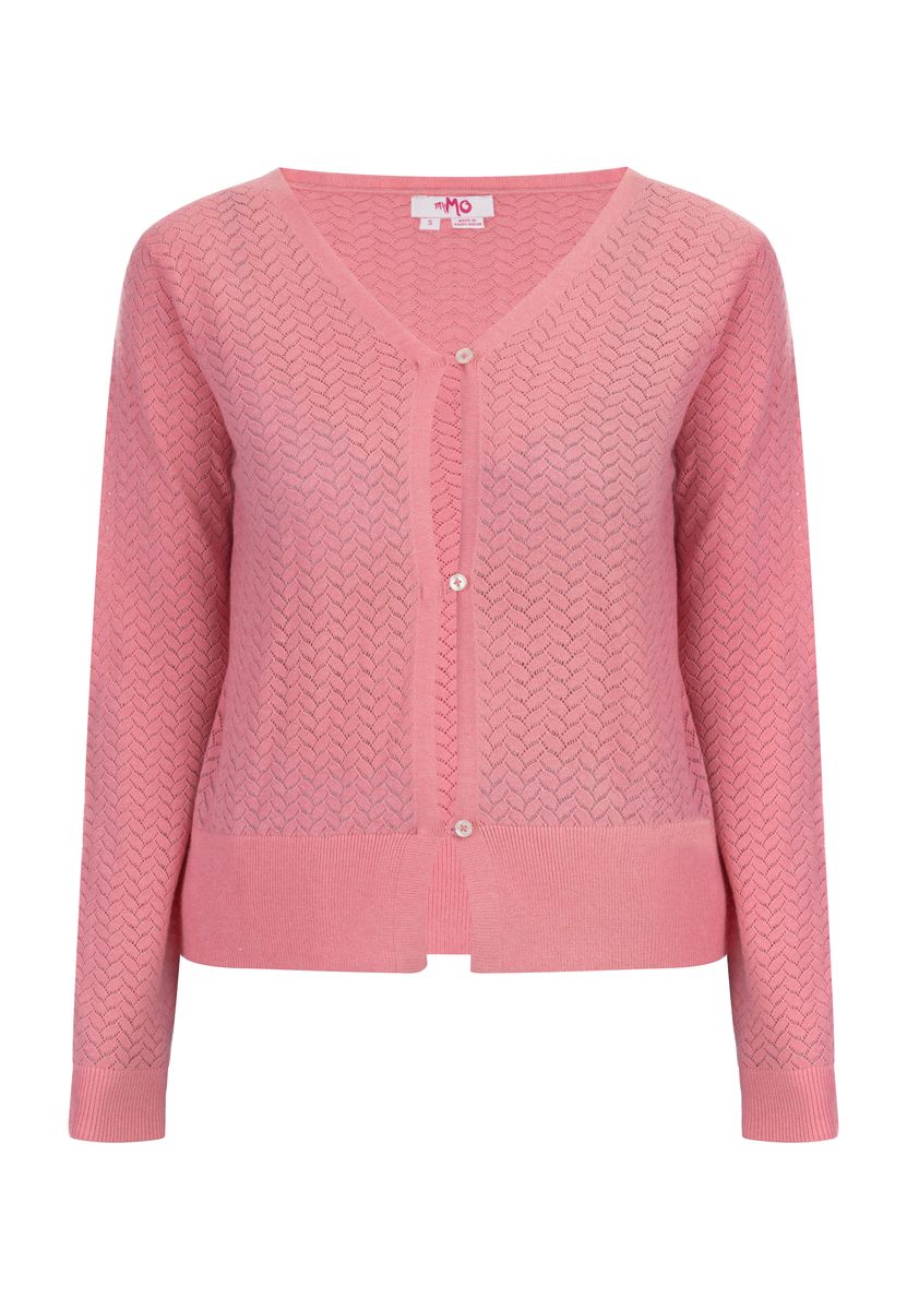 Mymo Strickjacke Damen Rosa