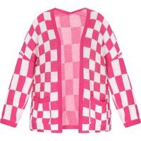 Mymo Plus Size Sweater Frauen rosa weiß