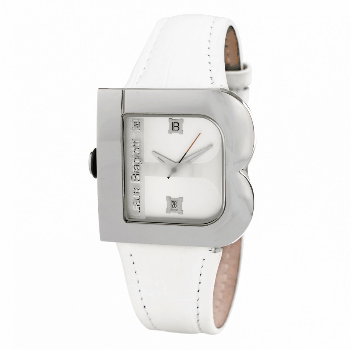 Laura Biagiotti rosafarbene Lederuhr