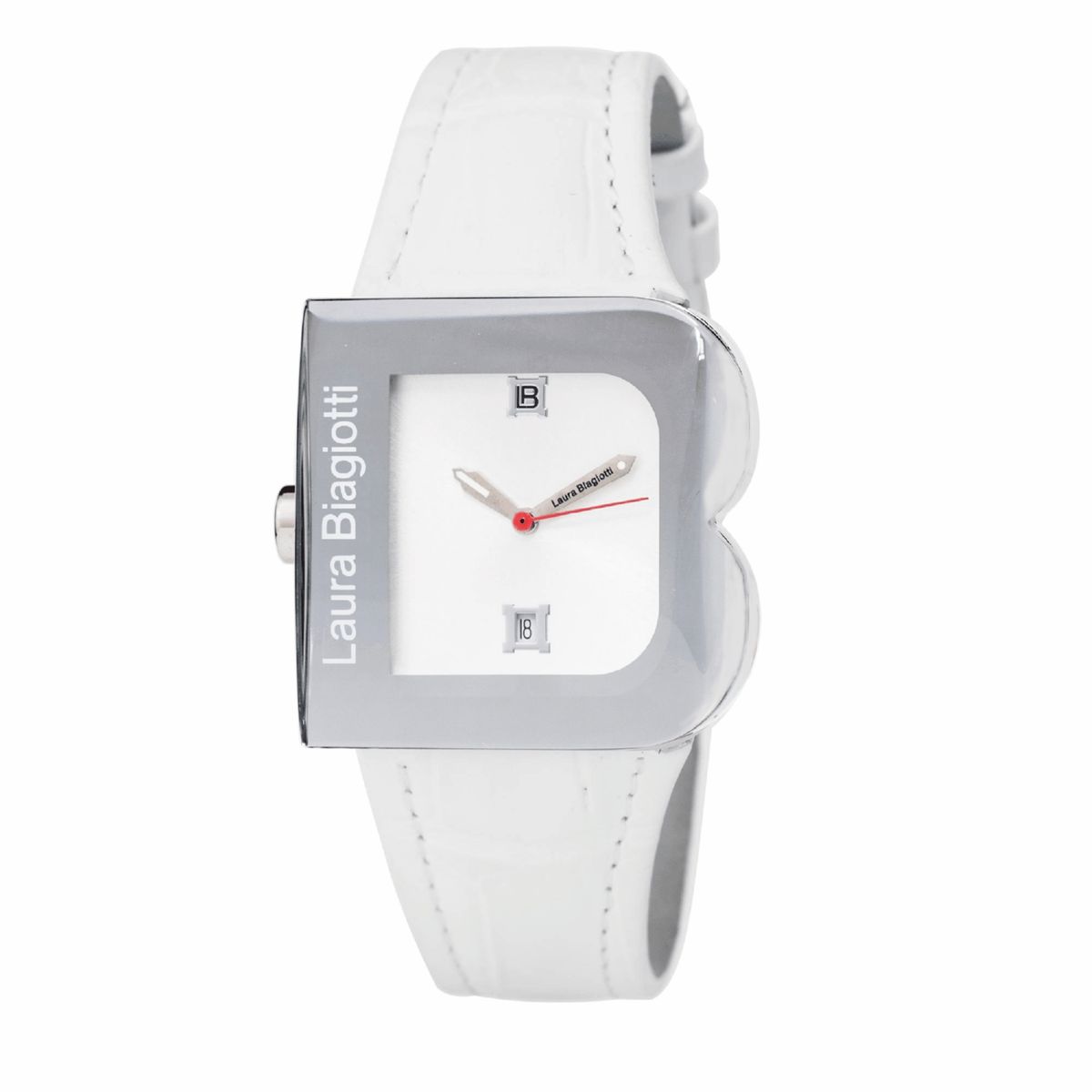 Laura Biagiotti rosafarbene Lederuhr