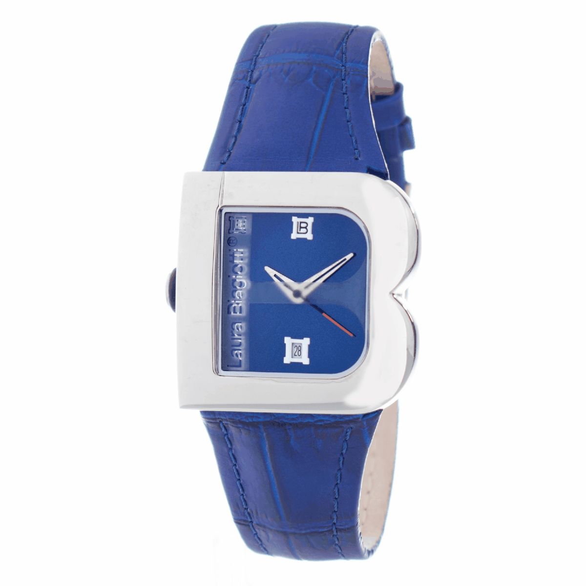 Laura Biagiotti rosafarbene Lederuhr