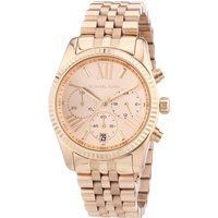 Roségoldene Edelstahl-Chronographenuhr