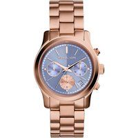 Roségoldene Edelstahl-Chronographenuhr