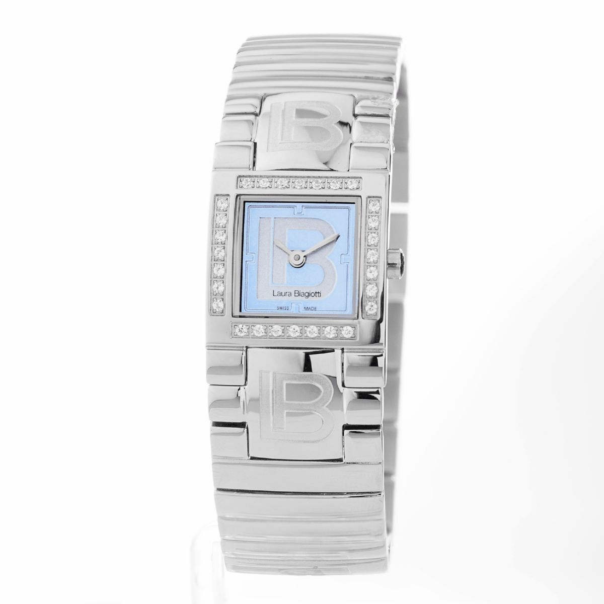 Laura Biagiotti Orangefarbene Lederuhr