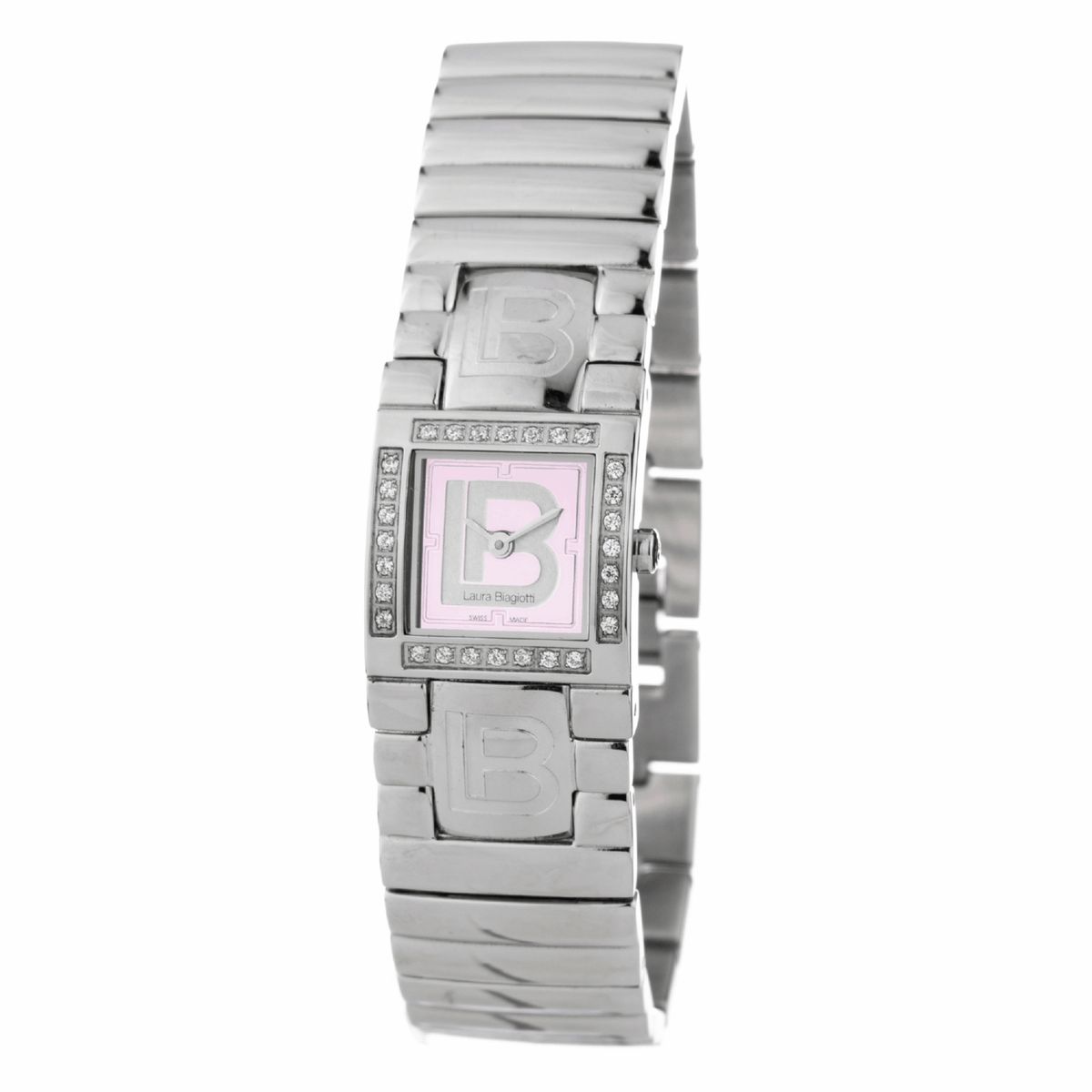 Laura Biagiotti Orangefarbene Lederuhr