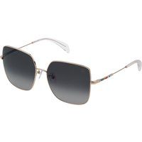 Quadratische Metall Sonnenbrille mit Schmuckdetail