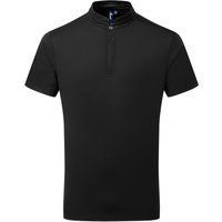 Herren Kurzarm Kragenloses Poloshirt