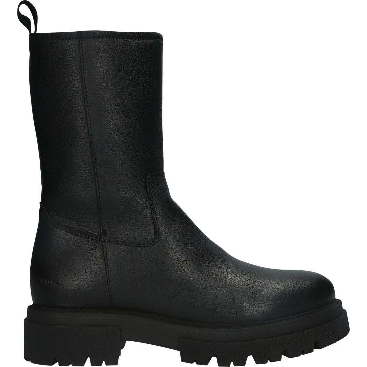 Klobige Lederstiefel in Wadenhöhe