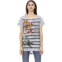 Damen Kurzarm V-Ausschnitt T-Shirt