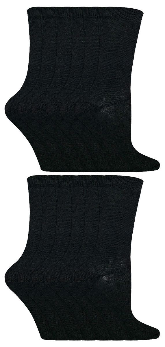 Sock Snob - 12 Paires Chaussettes Bambou Enfants Été Ecole | Garçons et Filles - Noir