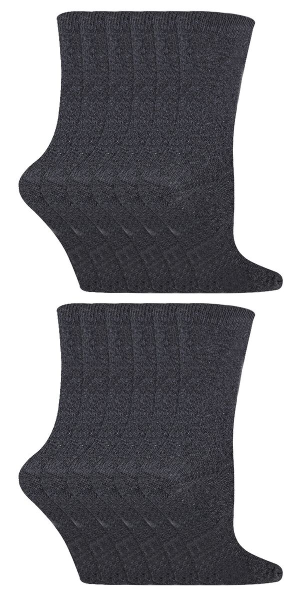 12 Paar Multipack Kinder Bambus Socken | Sock Snob | Childrens Plain Socks | Ideal Schule Socken für Sommer für Mädchen & Jungen - Grau
