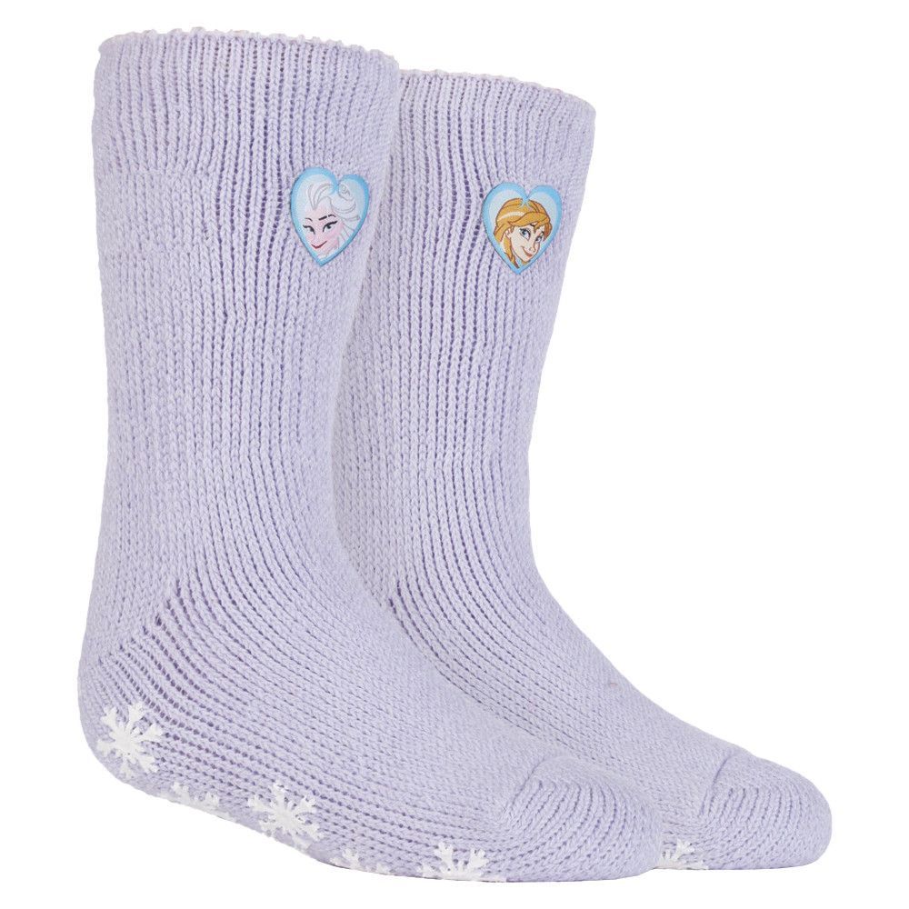 Wärmehalter - Kindercharakter rutschfeste 2.3 TOG Winter warme thermische Hausschuhsocken mit Greifern - Frozen Princess