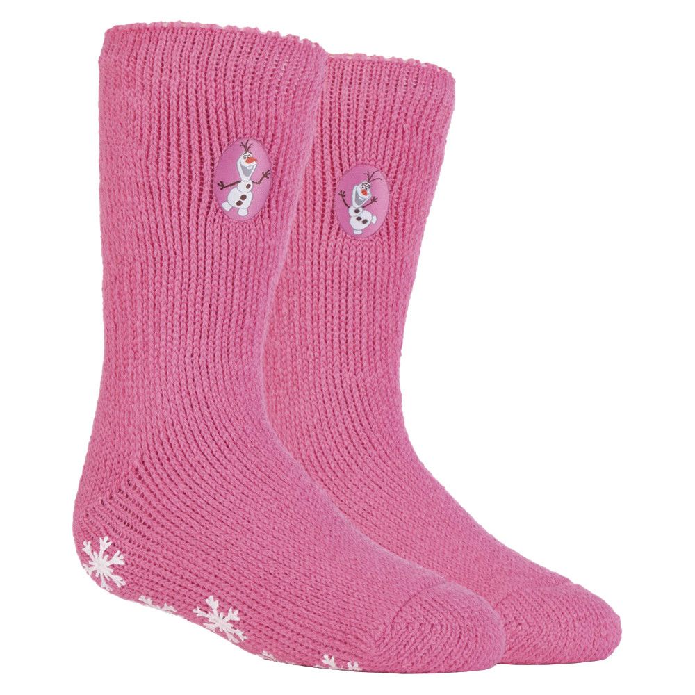 Wärmehalter - Kindercharakter rutschfeste 2.3 TOG Winter warme thermische Hausschuhsocken mit Greifern - Frozen Olaf