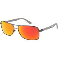 Rechteckige Gunmetal Piloten Sonnenbrille