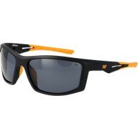 Sportliche schwarze Sonnenbrille mit orangen Akzenten