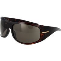 Schildpattfarbene Sonnenbrille mit rechteckigem Rahmen
