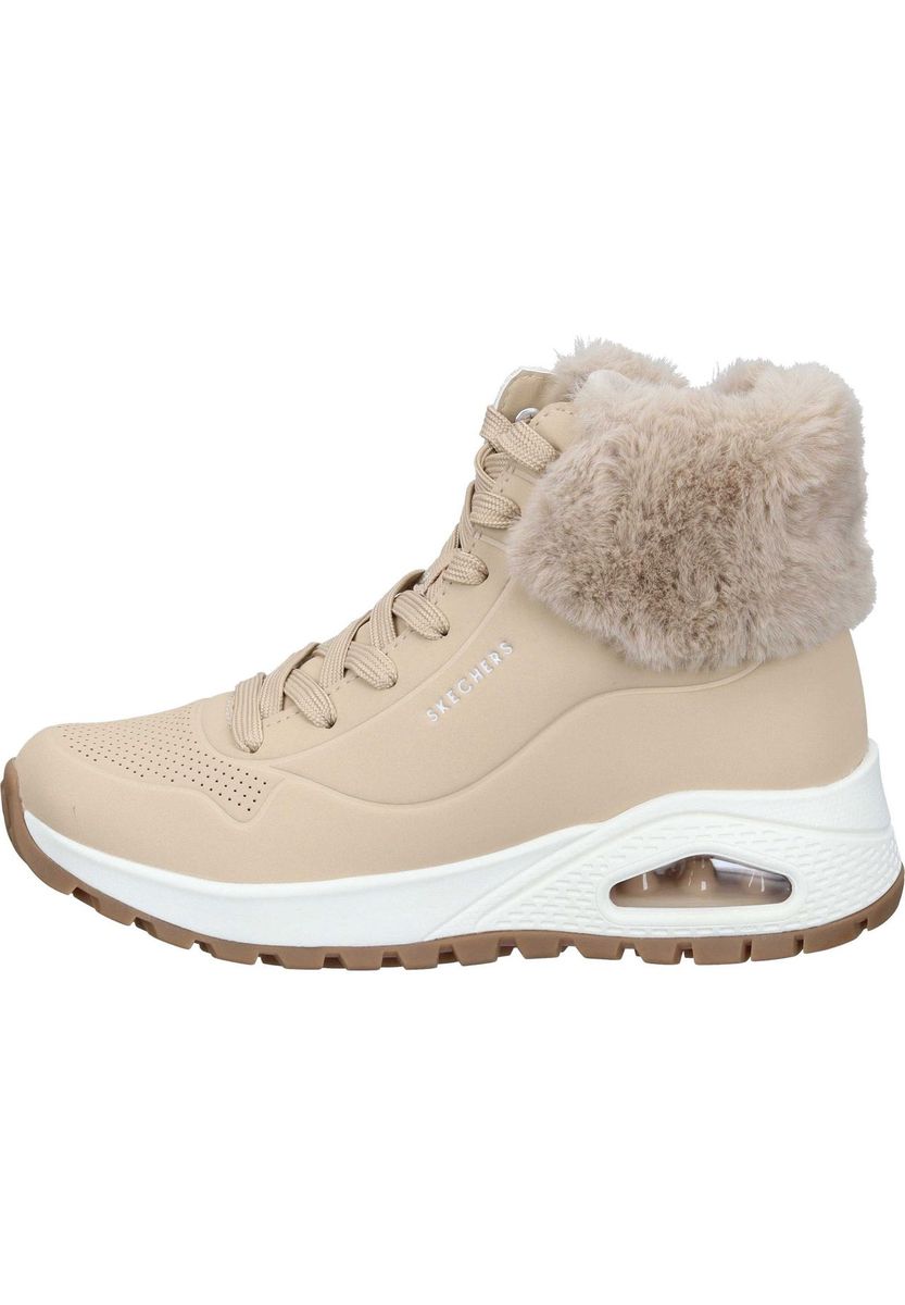 High-Top Sneaker mit Kunstfellbesatz