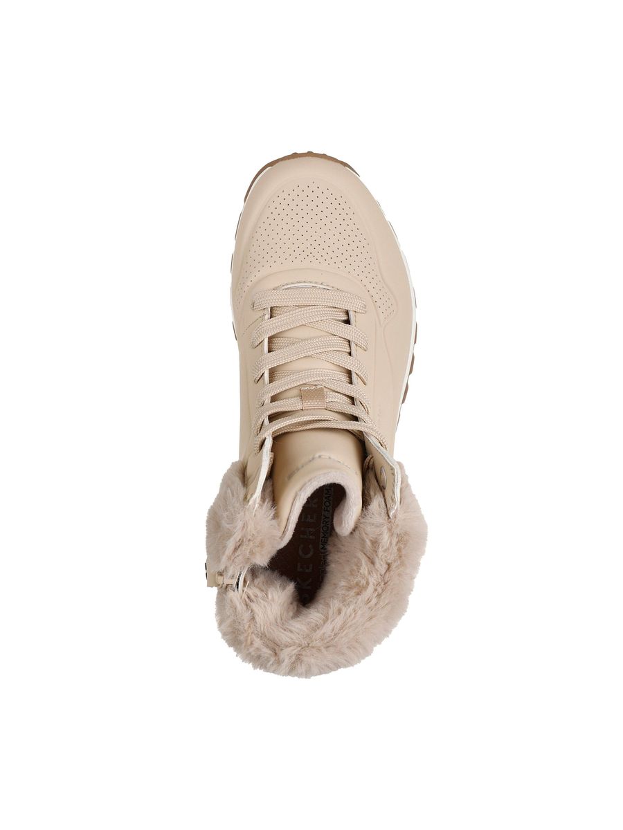 High-Top Sneaker mit Kunstfellbesatz