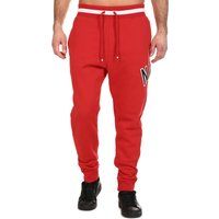 Rote Fleece-Jogginghose mit Bunddetail
