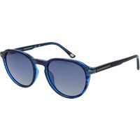 Runde blaue Sonnenbrille