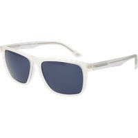 Weiße Sonnenbrille mit rechteckigem Rahmen