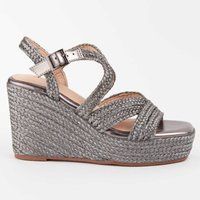 Gewebte Espadrille Keilplateausandalen