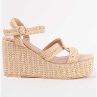 Gewebte Espadrille Keilsandalette