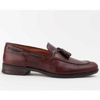 Leder-Tassel-Loafer-Mokassin