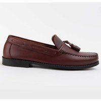 Herren Tassel Leder Loafers Mokassin