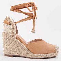 Espadrille Keilsandalette mit Knöchelband