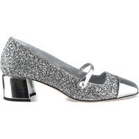 Mary Jane Pumps mit Glitzerblockabsatz
