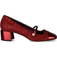 Mary Jane Pumps mit Glitzer und Blockabsatz