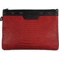 Geprägte Leder Clutch mit Sternendetail