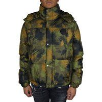 Camouflage Steppjacke mit Kapuze