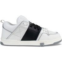 Weiße Leder Skate Sneakers