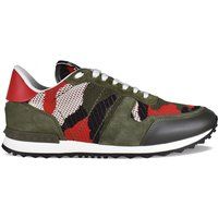 Camouflage Strick & Wildleder Laufschuhe