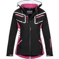 Damen Softshell Jacke Schwarz-Rosa