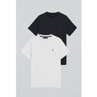 Klassisches einfarbiges T-Shirt Doppelpack