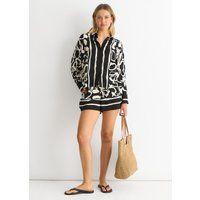 Mono-Print Oversize Viskosehemd