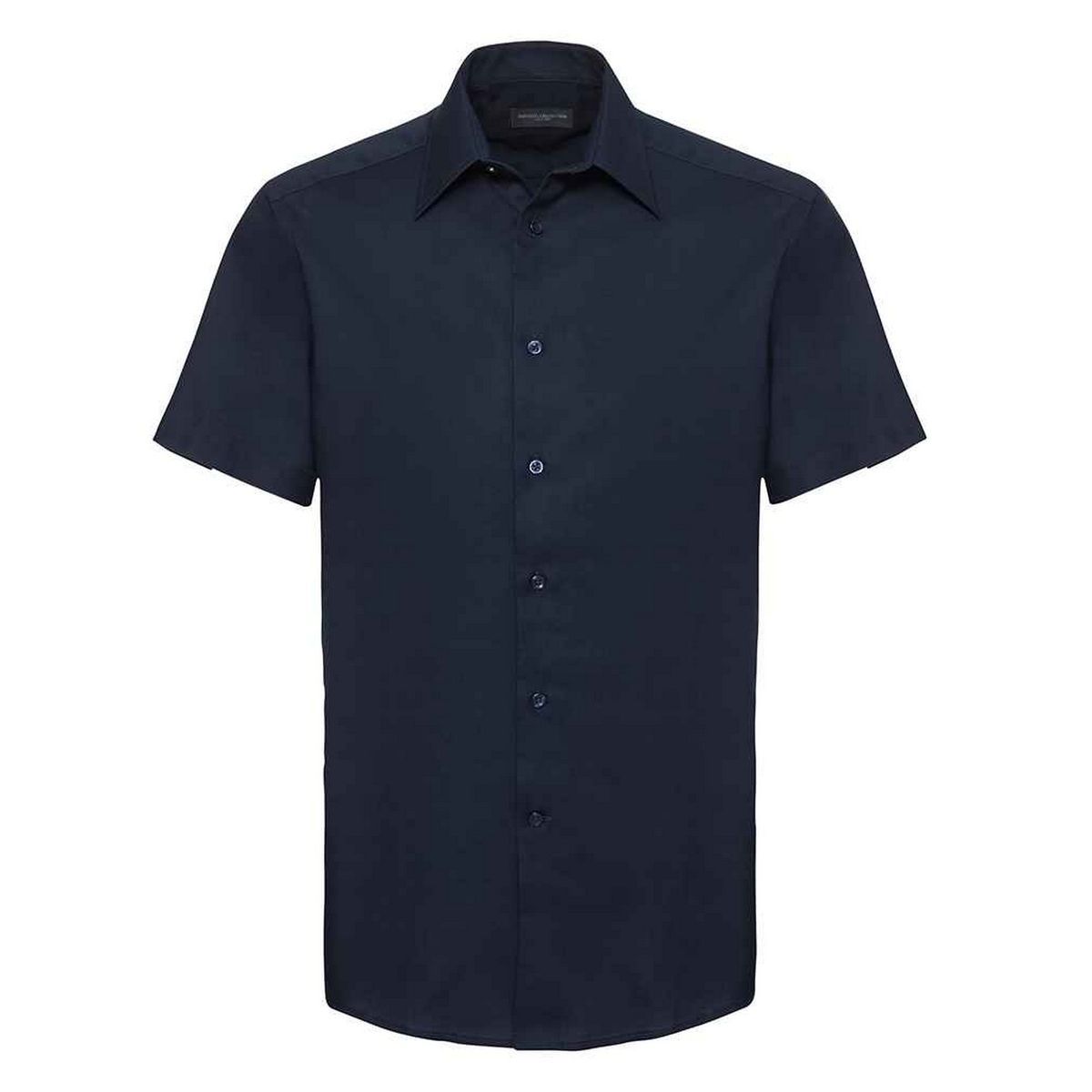 Russell Collection - Hemd für Herren kurzärmlig (Leuchtend Navy-Blau)