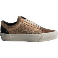 Bronze-Metallic Old Skool Leder-Sneakers