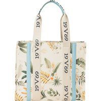 Tragetasche mit Blumenmuster und Logo-Riemen