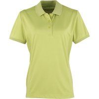 Premier Damen Coolchecker Piqué Polo-Shirt / Polohemd, Kurzarm (Limette)