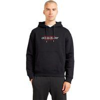 Schwarzer Hoodie mit Logo aus Baumwollmischung