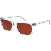 Rechteckige Sonnenbrille mit transparentem Rahmen