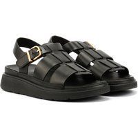 FitFlop GEN-FF Fisherman Damen Sandalen Aus Schwarzem Leder